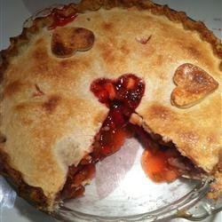 Rhubarb Cherry Pie recipe