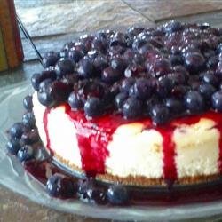 Lemon Souffle Cheesecake with Blueberry Topping recipe