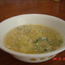 Zucchini Parmesan Soup With Rice recipe
