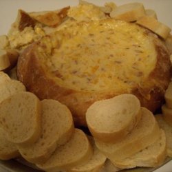 Awesome Cheese Dip in Bread Bowl recipe