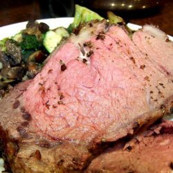 Prime Rib Roast Beef With Fresh Garlic and Rosemary recipe