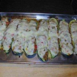 Drop Dead Delicious Stuffed Zucchini recipe