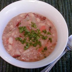 Real Simple Bean and Bacon Soup recipe