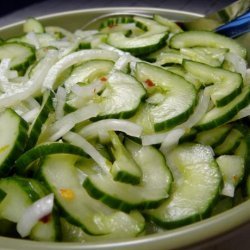 John's Cucumber Sweet Onion Salad With Lime Pepper Dressing recipe