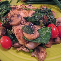 Chicken With Spinach and Mushrooms recipe