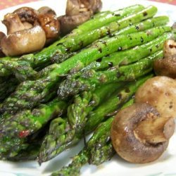 Roasted Asparagus with Mushrooms recipe