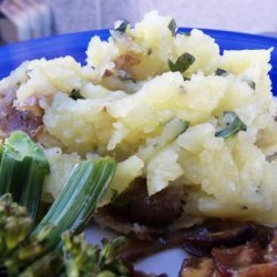 Smashed Red Potatoes With Parmesan Basil Butter recipe