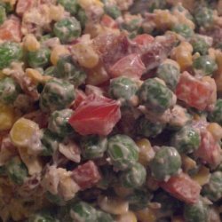 Pea Salad, Very Pretty!! recipe