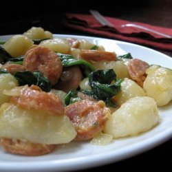 Gnocchi With Sausage and Spinach recipe