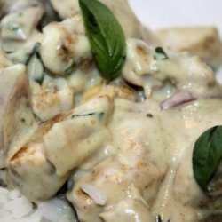 Basil Chicken in Coconut Curry Sauce recipe