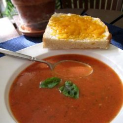 Homemade Tomato-Basil Soup with Cheese Toasts recipe
