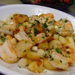 Potatoes Sauteed With Shrimp recipe