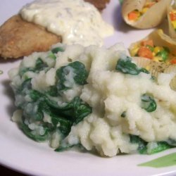Creamed Mashed Potatoes With Spinach recipe