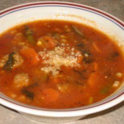 Kittencal's Mini Meatball Minestrone Soup recipe