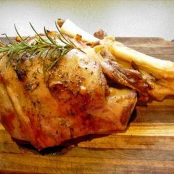 Leg of Lamb with Garlic Sauce recipe