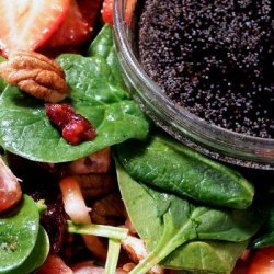 Strawberry Spinach Salad W/Raspberry-Key Lime Vinaigrette recipe