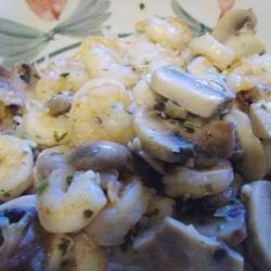 Jumbo Prawns (Shrimp)  With Mushrooms and Onions recipe