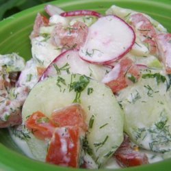 Creamy Garden Cucumber Salad recipe