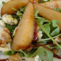 Caramelised Pear and Rocket (Arugula) Salad With Blue Cheese recipe