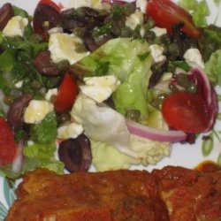 Mediterranean Salad With Lemon Caper Vinaigrette recipe