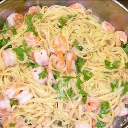 Shrimp Linguine With Basil-Garlic Butter recipe
