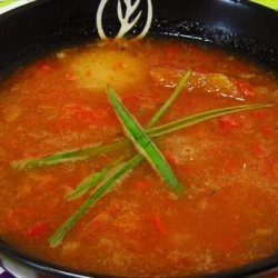 Roasted Tomato, Pepper, and Red Onion Soup recipe
