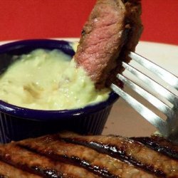 Grilled Strip Steaks With Horseradish Guacamole recipe