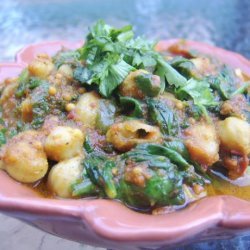 Just Right Spinach & Chickpea Curry (Vegan) - Chole Palak recipe