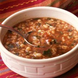 Crock Pot Savory Bean and Spinach Soup recipe