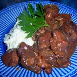 Crock Pot Beef With Mushroom and Red Wine Gravy recipe