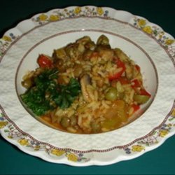 Brown Rice and Pigeon Peas (Arroz Con Gandules) recipe