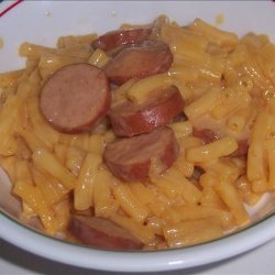 Macaroni and Cheese Hot Dog Skillet recipe