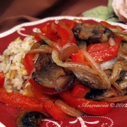 Mushroom, Red Pepper and Onion Saute recipe