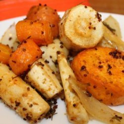 Roasted Root Vegetables With Mustard recipe