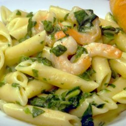 Easy Shrimp Florentine and Penne Pasta recipe