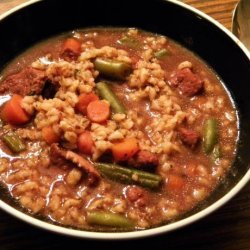 Crock Pot Beef Barley Soup recipe