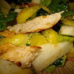Chicken, Mango & Jicama Salad W Tequila-Lime Vinaigrette recipe