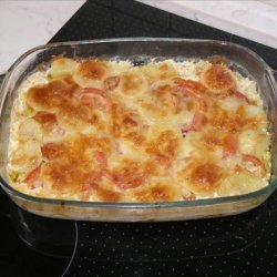 Potato, Onion & Tomato Bake recipe