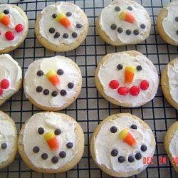 Snowman Sugar Cookies With Frosting recipe