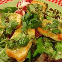Fried Halloumi Salad recipe