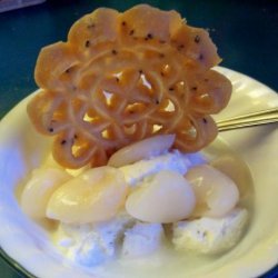 Lychees & Ice Cream (With and Without Frangelico or Amaretto recipe