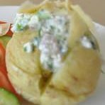Jacket Potatoes W/Herbed Cottage Cheese (Diabetic Friendly) recipe