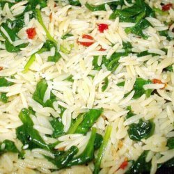 Orzo With Wilted Spinach recipe