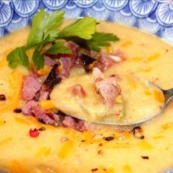 Potato, Ham, Onion, & Chipotle Soup recipe