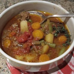 Burger Vegetable Soup(Crock Pot) recipe