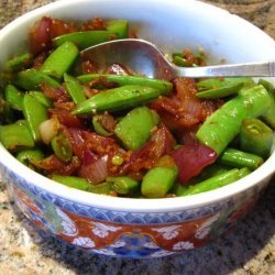 Snap Peas and Red Onions recipe