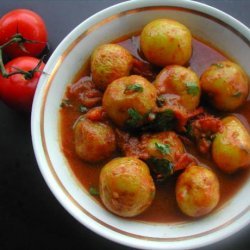 Spicy Potatoes (Rasadar Aloo) recipe