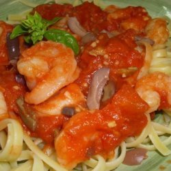 Fettuccine With Shrimp, Tomatoes and Basil recipe