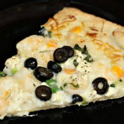 Shrimp and Feta Greek Style Pizza recipe