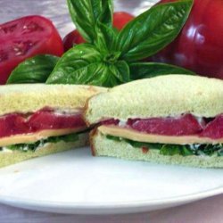Tomato, Basil, & American Cheese Sandwich recipe